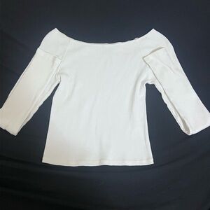 Brandy Melville white Off-Shoulder Top